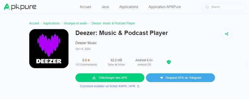 APKPure Deezer Premium APK