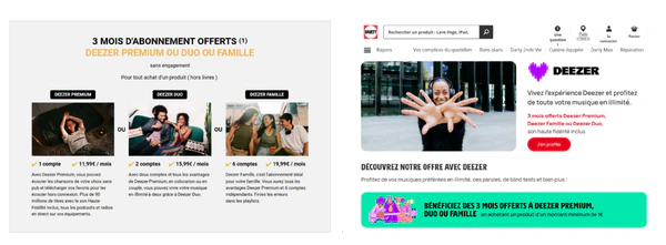 3 mois gratuits de Deezer avec Fnac ou Darty
